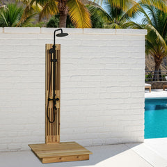 Cascade Floor Shower Onyx With Floor - Select Saunas