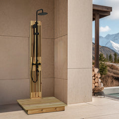 Cascade Floor Shower Onyx With Floor - Select Saunas