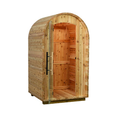 Changing room with door open, right view