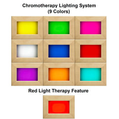 Golden Designs 3-Person Full Spectrum PureTech™ Near Zero EMF FAR Infrared Sauna with Himalayan Salt Bar - Select Saunas