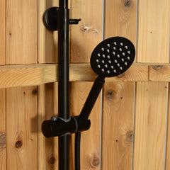 Crescent Floor Shower Onyx With Floor - Select Saunas