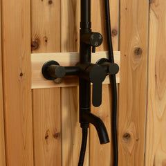 Crescent Floor Shower Onyx With Floor - Select Saunas