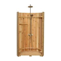 Crescent Floor Shower Polished With Floor - Select Saunas