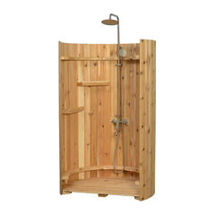 Crescent Floor Shower Polished With Floor - Select Saunas