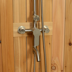 Crescent Floor Shower Polished With Floor - Select Saunas