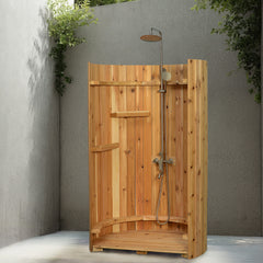 Crescent Floor Shower Polished With Floor - Select Saunas
