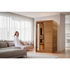 Dynamic Lucca 2 Person Ultra Low EMF FAR IR Sauna Canadian Hemlock - 2026 Model - Select Saunas