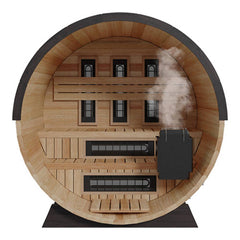 Finnmark Thermo-Aspen Combination Outdoor Barrel Sauna—FD-7, - Select Saunas
