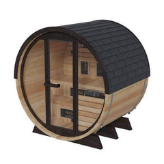 Finnmark Thermo-Aspen Combination Outdoor Barrel Sauna—FD-7, - Select Saunas