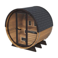 Finnmark Combination Outdoor Barrel Sauna—FD-6, Cedar - Select Saunas