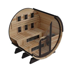 Finnmark Thermo-Aspen Combination Outdoor Barrel Sauna—FD-7, - Select Saunas