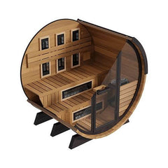 Finnmark Combination Outdoor Barrel Sauna—FD-6, Cedar - Select Saunas