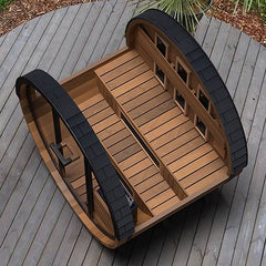 Finnmark Combination Outdoor Barrel Sauna—FD-6, Cedar - Select Saunas