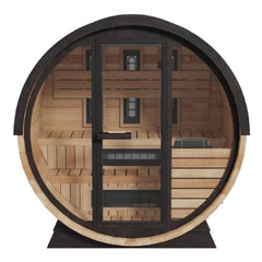 Finnmark Thermo-Aspen Combination Outdoor Barrel Sauna—FD-7, - Select Saunas