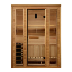 Golden Designs 2025 "Andermatt Edition" 3 Person Traditional Steam Sauna GDI-7030-01 - Pacific Premium Clear Cedar - Select Saunas