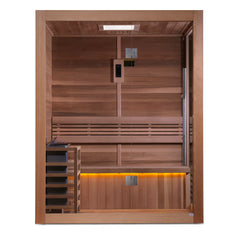 Golden Designs "Hanko Edition" 2-3 Person Traditional Sauna - Canadian Red Cedar Interior - Select Saunas