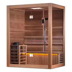 Golden Designs "Hanko Edition" 2-3 Person Traditional Sauna - Canadian Red Cedar Interior - Select Saunas