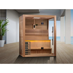 Golden Designs "Hanko Edition" 2-3 Person Traditional Sauna - Canadian Red Cedar Interior - Select Saunas