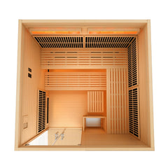 Golden Designs 2025 Toledo 6 Per Hybrid Sauna Indoor . Full Spectrum and Harvia Traditional Stove - Select Saunas