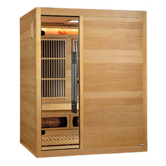 Golden Designs 2025 Soria GDI-8330-01 3 Per Hybrid Sauna Indoor . Full Spectrum and Harvia Traditional Stove - Select Saunas