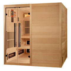 Golden Designs 2025 Toledo 6 Per Hybrid Sauna Indoor . Full Spectrum and Harvia Traditional Stove - Select Saunas