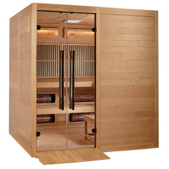 Golden Designs 2025 Toledo 6 Per Hybrid Sauna Indoor . Full Spectrum and Harvia Traditional Stove - Select Saunas