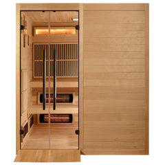 Golden Designs 2025 Toledo 6 Per Hybrid Sauna Indoor . Full Spectrum and Harvia Traditional Stove - Select Saunas