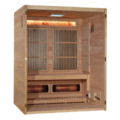 Golden Designs 2025 Soria GDI-8330-01 3 Per Hybrid Sauna Indoor . Full Spectrum and Harvia Traditional Stove - Select Saunas