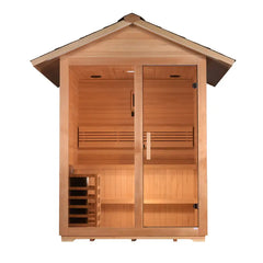 Golden Designs "Arlberg" 3 Person Traditional Outdoor Sauna - Canadian Hemlock - Select Saunas