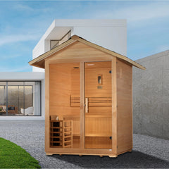 Golden Designs "Arlberg" 3 Person Traditional Outdoor Sauna - Canadian Hemlock - Select Saunas