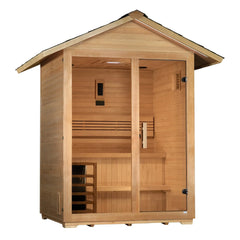 Golden Designs "Arlberg" 3 Person Traditional Outdoor Sauna - Canadian Hemlock - Select Saunas