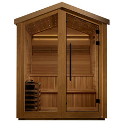 Golden Designs Kaarina 6 Person Outdoor Traditional Sauna GDI-8506-01 - Canadian Red Cedar Interior - Select Saunas