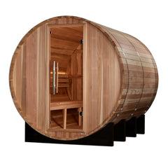 Golden Designs "Klosters" 6 Person Barrel Traditional Sauna - Pacific Cedar - Select Saunas