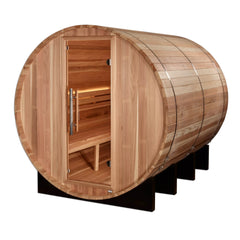 Golden Designs "Klosters" 6 Person Barrel Traditional Sauna - Pacific Cedar - Select Saunas