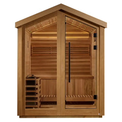 Golden Designs Savonlinna 3 Person Outdoor Traditional Sauna GDI-8503-01 - Canadian Red Cedar Interior - Select Saunas