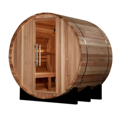 Golden Designs "St. Moritz" 2 Person Barrel Traditional Sauna - Pacific Cedar - Select Saunas