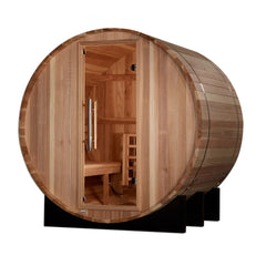 Golden Designs "St. Moritz" 2 Person Barrel Traditional Sauna - Pacific Cedar - Select Saunas