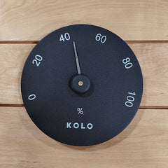 Kolo Black Round Hygrometer - Select Saunas