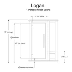 Almost Heaven Logan 1-Person Indoor Sauna - Select Saunas