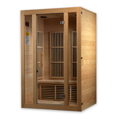 Maxxus Seattle 2-Person Near Zero EMF Under 2MG FAR Infrared Sauna Canadian Hemlock - Natural - Select Saunas