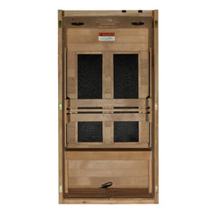 Maxxus S-Line Yoga 1-Person Low EMF FAR Infrared Sauna Canadian Hemlock - Natural - Select Saunas