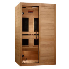 Maxxus S-Line Yoga 2-Person Low EMF FAR Infrared Sauna Canadian Hemlock - Natural - Select Saunas