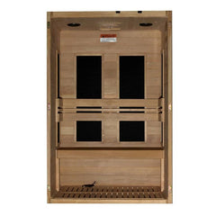 Maxxus S-Line Yoga 2-Person Low EMF FAR Infrared Sauna Canadian Hemlock - Natural - Select Saunas