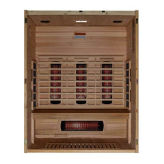 Maxxus S-Line Yoga 3-Person Full Spectrum Near Zero EMF Under 3MG FAR Infrared Sauna Canadian Hemlock - Natural - Select Saunas