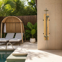 Meridian Wall Shower Polished - Select Saunas