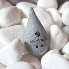 SaunaLife "Stoney" Sauna Gnome with Cone Hat, Black Printed Logo - Select Saunas