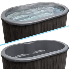 SaunaLife S2BC 2-Person Cold/Hot Immersion Tub with AP-1 Chiller/Heater, Black - Select Saunas