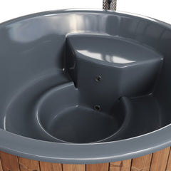SaunaLife S6N 7-Person Wood-Burning Hot Tub, Natural - Select Saunas