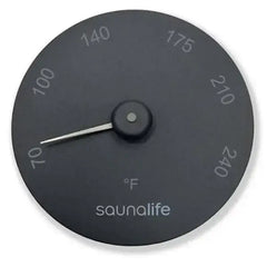 SaunaGear Round Fahrenheit Thermometer by SaunaLife - Select Saunas