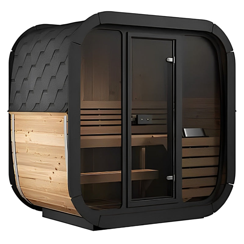 SaunaLife Cube-Series Outdoor Home Sauna Kit, Model CL4G, Up to 3 Persons - Select Saunas